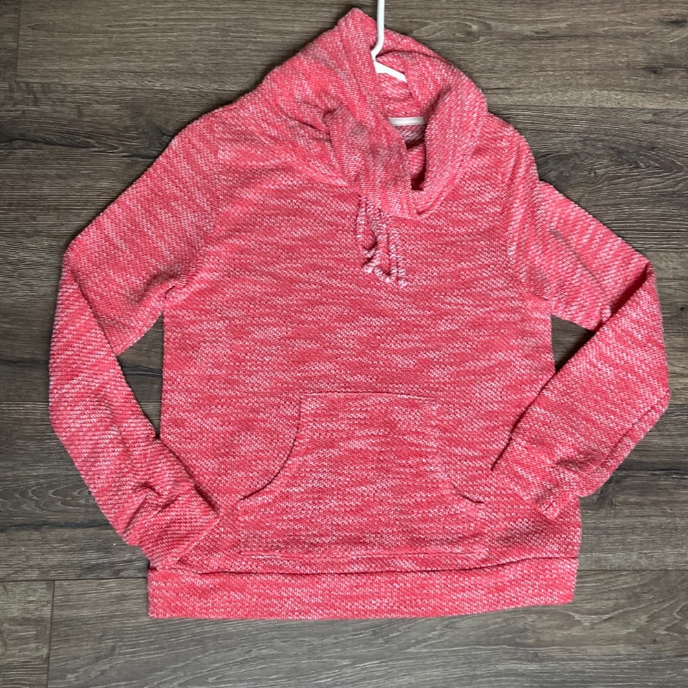 Cowl neck knit sweater